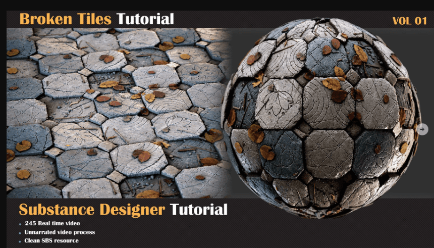 Artstation – Broken Tiles Tutorial – VOL 01