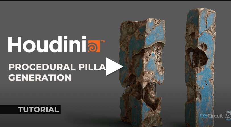 CGCircuit – Houdini Tutorial Procedural Pillar Generation