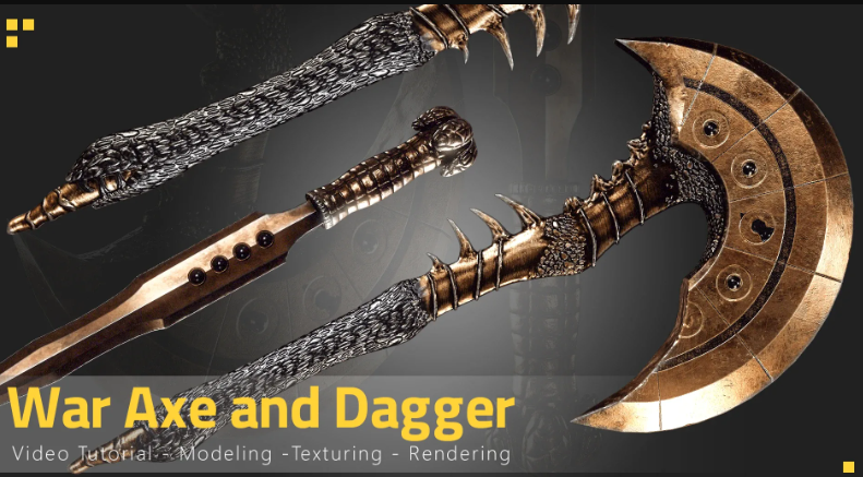 Flipped Normals – Axe & Dagger – Tutorial Full Process