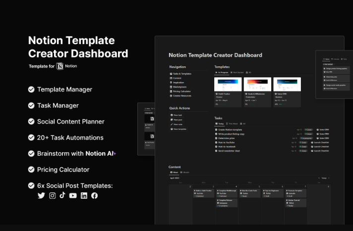 Matt Bio – Notion Template Creator Dashboard