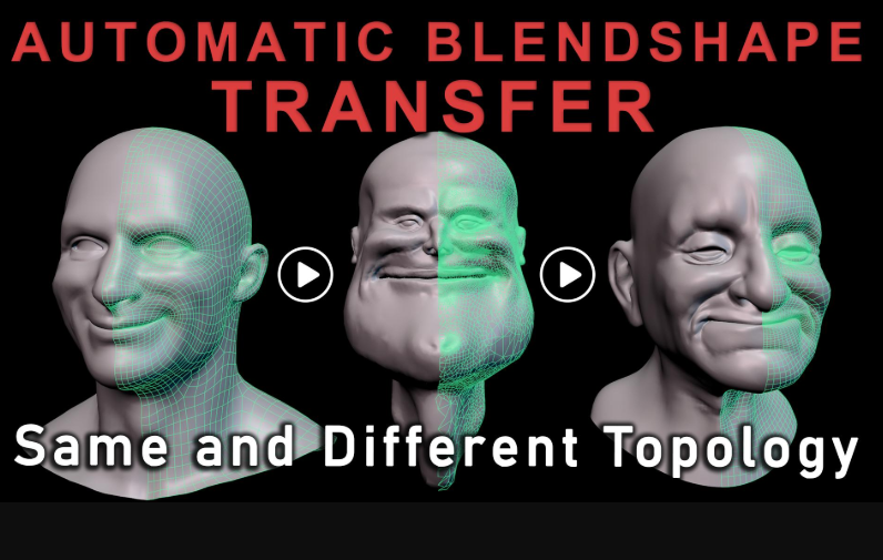 CGCircuit – Auto Blendshape Transfer Different Topo