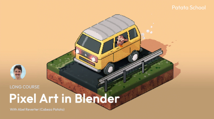 Patata School – Pixel Art in Blender