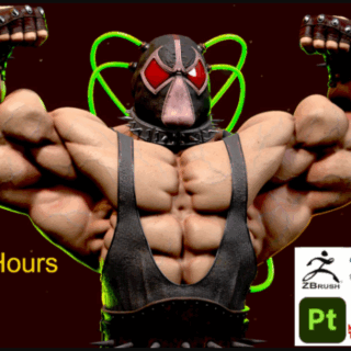 Artstation – Zbrush, 3ds Max, Substance 3d Painter, Bane Bust Creation Course